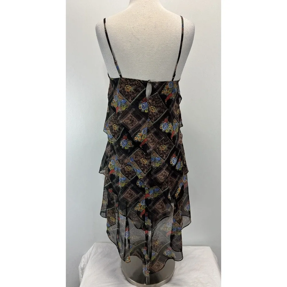 Free People Daisy Chain Dress Size 4 Layered Flowy Boho Tiered Fairy Sheer Flowy